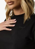 Gym King Established Cap Sleeve Tee Black Women Clothing J2PFB421 - Image 3