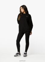 Gym King Established Crew Black/White Women Clothing J2PFB367 - Image 12
