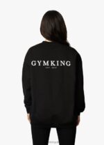 Gym King Established Crew Black/White Women Clothing J2PFB367 - Image 8