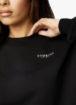 Gym King Established Crew Black/White Women Clothing J2PFB367 - Image 9
