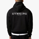 Gym King Established Hood Black Men Clothing J2PFB220