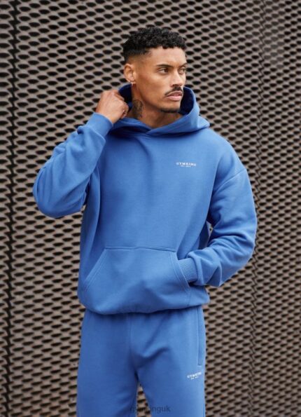 Gym King Established Hood Cobalt Blue Men Clothing J2PFB219