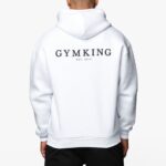 Gym King Established Hood White Men Clothing J2PFB222