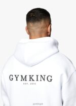Gym King Established Hood White Men Clothing J2PFB222 - Image 5