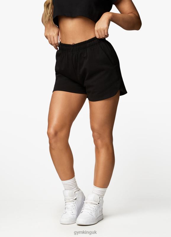 Gym King Established Jersey Short Black/White Women Clothing J2PFB358 - Image 4