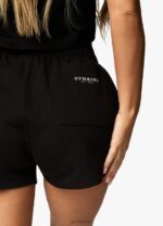 Gym King Established Jersey Short Black/White Women Clothing J2PFB358 - Image 6