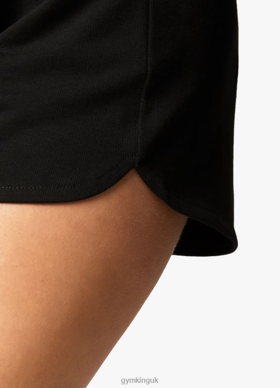 Gym King Established Jersey Short Black/White Women Clothing J2PFB358 - Image 10