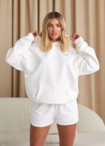 Gym King Established Jersey Short Cream Women Clothing J2PFB523 - Image 6