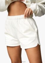 Gym King Established Jersey Short Cream Women Clothing J2PFB523 - Image 8