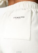 Gym King Established Jersey Short Cream Women Clothing J2PFB523 - Image 9