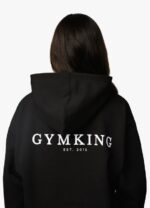 Gym King Established Relaxed Fit Hood Black/White Women Clothing J2PFB357 - Image 3