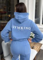 Gym King Established Relaxed Fit Hood Coastal Blue Women Clothing J2PFB613 - Image 2