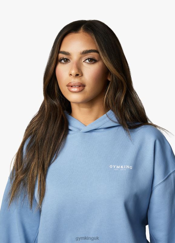 Gym King Established Relaxed Fit Hood Coastal Blue Women Clothing J2PFB613 - Image 12