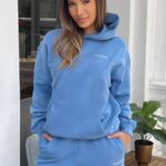 Gym King Established Relaxed Fit Hood Coastal Blue Women Clothing J2PFB613