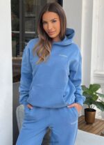 Gym King Established Relaxed Fit Hood Coastal Blue Women Clothing J2PFB613
