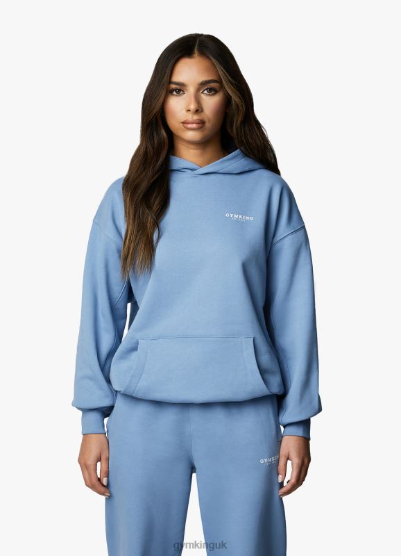Gym King Established Relaxed Fit Hood Coastal Blue Women Clothing J2PFB613 - Image 3