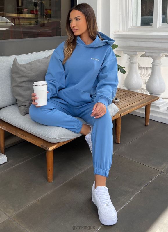 Gym King Established Relaxed Fit Hood Coastal Blue Women Clothing J2PFB613 - Image 6