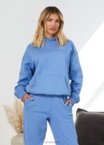 Gym King Established Relaxed Fit Hood Coastal Blue Women Clothing J2PFB613 - Image 7