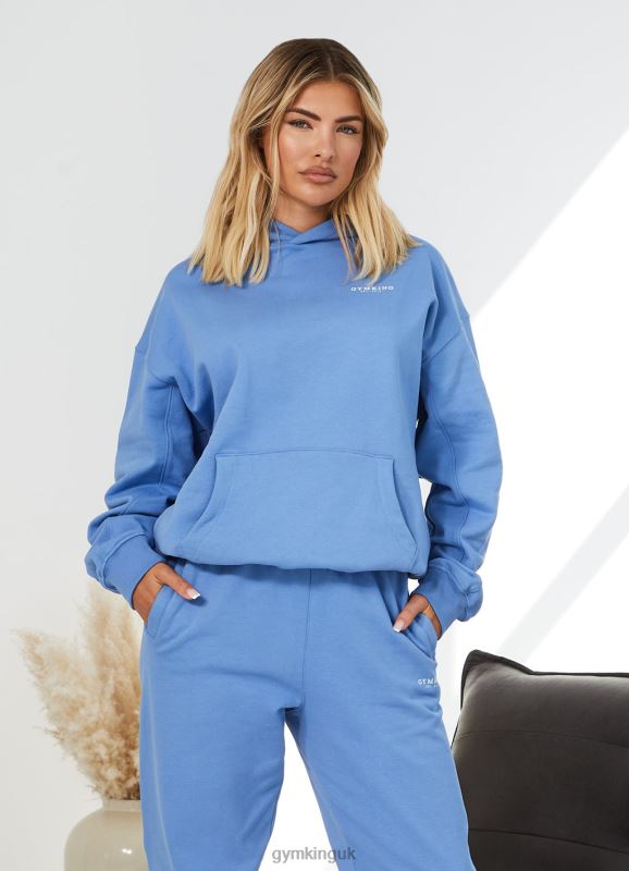 Gym King Established Relaxed Fit Hood Coastal Blue Women Clothing J2PFB613 - Image 7