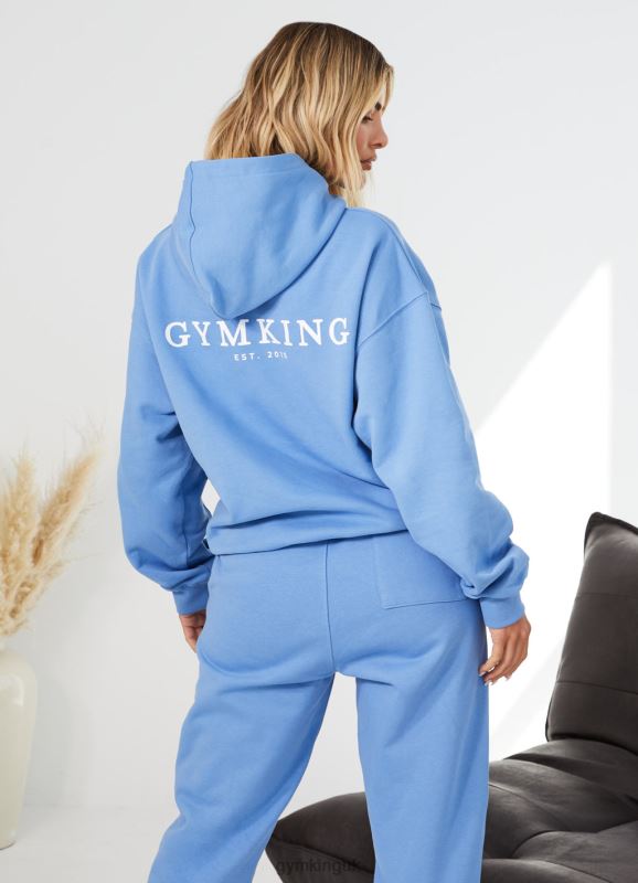 Gym King Established Relaxed Fit Hood Coastal Blue Women Clothing J2PFB613 - Image 8