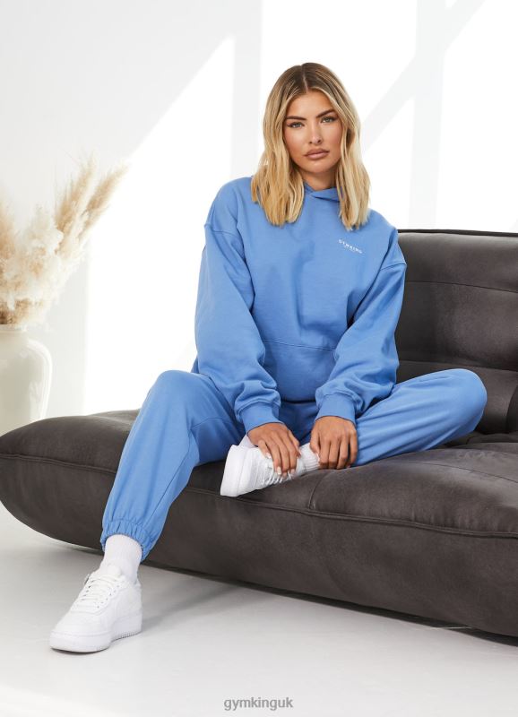 Gym King Established Relaxed Fit Hood Coastal Blue Women Clothing J2PFB613 - Image 9