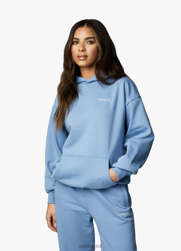 Gym King Established Relaxed Fit Hood Coastal Blue Women Clothing J2PFB613 - Image 10