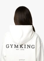 Gym King Established Relaxed Fit Hood Cream Women Clothing J2PFB617 - Image 11