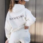 Gym King Established Relaxed Fit Hood Cream Women Clothing J2PFB617