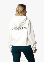 Gym King Established Relaxed Fit Hood Cream Women Clothing J2PFB617 - Image 9