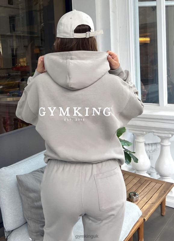 Gym King Established Relaxed Fit Hood Dusky Sage Women Clothing J2PFB362 - Image 2