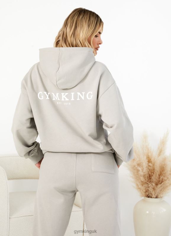 Gym King Established Relaxed Fit Hood Dusky Sage Women Clothing J2PFB362 - Image 4