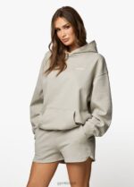 Gym King Established Relaxed Fit Hood Dusky Sage Women Clothing J2PFB362 - Image 5