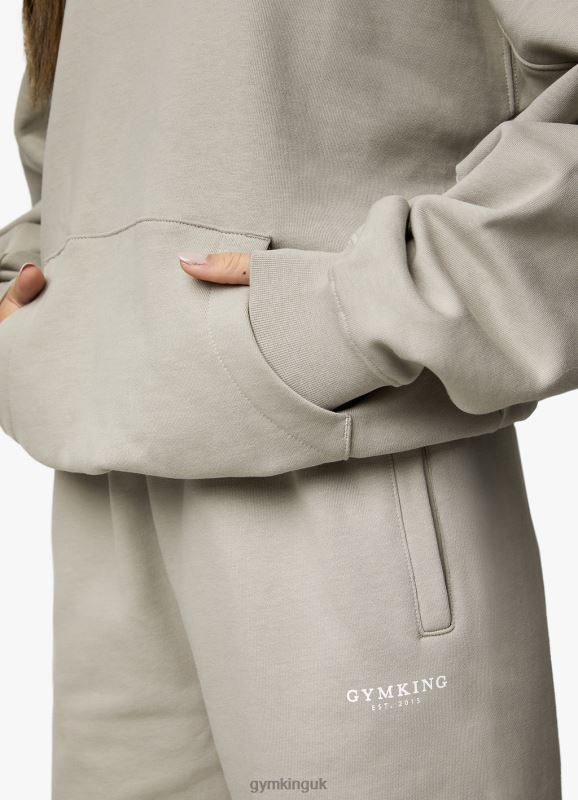Gym King Established Relaxed Fit Hood Dusky Sage Women Clothing J2PFB362 - Image 7