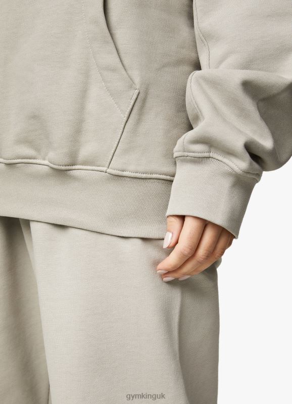 Gym King Established Relaxed Fit Hood Dusky Sage Women Clothing J2PFB362 - Image 8