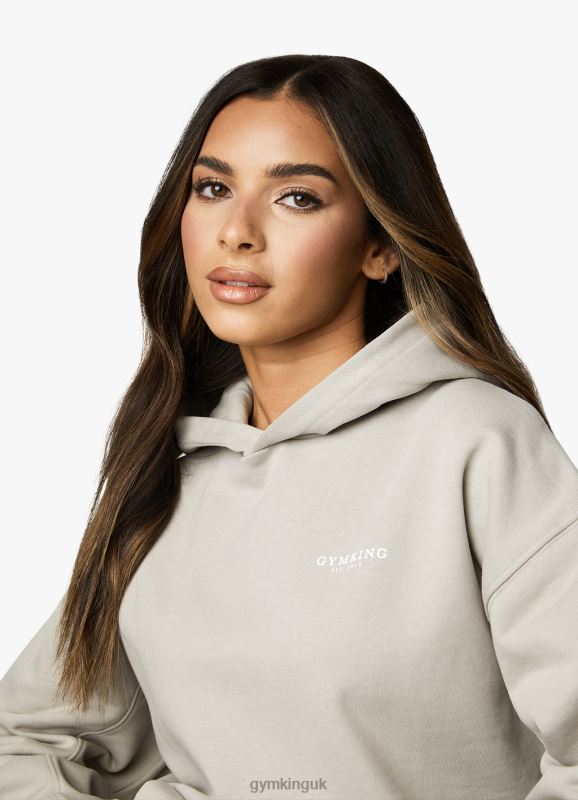 Gym King Established Relaxed Fit Hood Dusky Sage Women Clothing J2PFB362 - Image 10