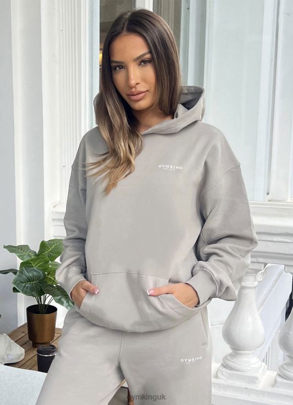 Gym King Established Relaxed Fit Hood Dusky Sage Women Clothing J2PFB362 - Image 1