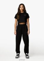 Gym King Established Relaxed Jogger Black/White Women Clothing J2PFB598 - Image 9