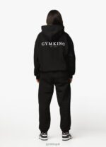 Gym King Established Relaxed Tracksuit Black/White Women Clothing J2PFB572 - Image 2