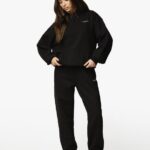 Gym King Established Relaxed Tracksuit Black/White Women Clothing J2PFB572