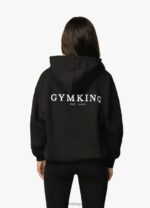 Gym King Established Relaxed Tracksuit Black/White Women Clothing J2PFB572 - Image 5