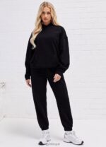 Gym King Established Relaxed Tracksuit Black Women Clothing J2PFB576