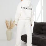 Gym King Established Relaxed Tracksuit Cream Women Clothing J2PFB569
