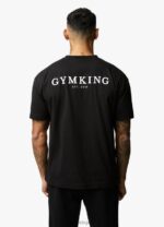 Gym King Established Tee Black Men Clothing J2PFB73