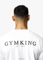 Gym King Established Tee White Men Clothing J2PFB72 - Image 4