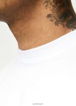 Gym King Established Tee White Men Clothing J2PFB72 - Image 7