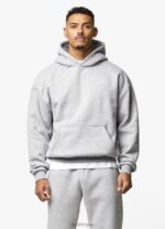 Gym King Established Tracksuit Light Grey Marl Men Clothing J2PFB252 - Image 2