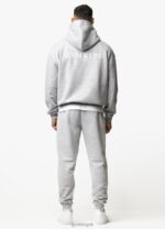 Gym King Established Tracksuit Light Grey Marl Men Clothing J2PFB252
