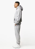 Gym King Established Tracksuit Light Grey Marl Men Clothing J2PFB252 - Image 9