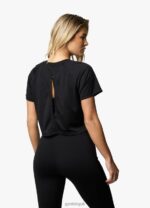 Gym King Flare Ss Tee Black Women Clothing J2PFB428 - Image 2
