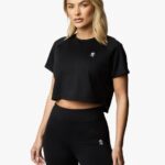 Gym King Flare Ss Tee Black Women Clothing J2PFB428